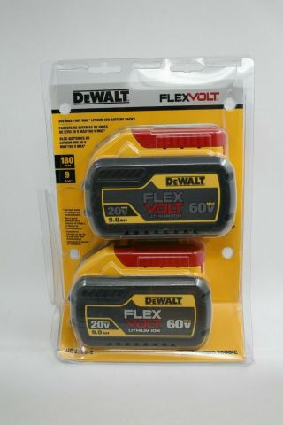 Dewalt Dcb609 - 2 20 - Volt/60 - Volt 9.  0ah Max Flexvolt Lithium - Ion Battery - 2 Pack