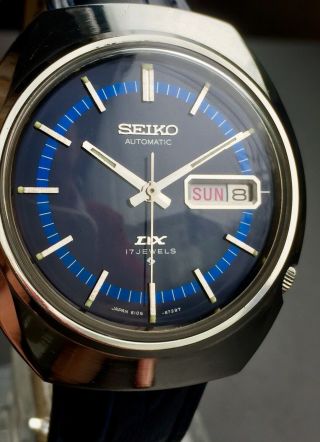 Vintage 1971 Seiko Dx 6106 - 8579 - Rare Blue/black - Watch - In Usa