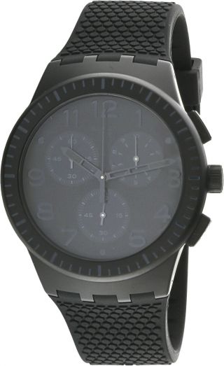 Swatch Piege Susb104 Black Silicone Swiss Parts Chronograph Fashion Watch