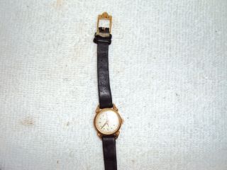 Juvenia Women Wristwatch 17 Jewel 18k Rose Gold Fill Case Band Buckle Solid 14k