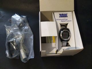 Casio Wrist Camera Wqv - 3 & All Accessories For Repair Or Parts