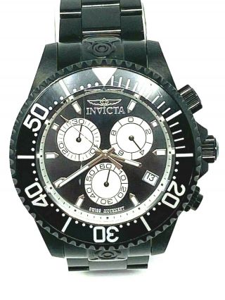 Invicta Grand Diver Men Black Wristwatch Wr300m Stainless Steel - 26852