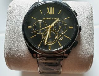 Michael Kors Black Chronograph Watch - Mk7110.  Msrp $250.  00