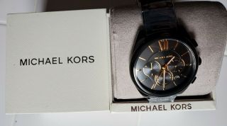 Michael Kors Black Chronograph Watch - MK7110.  MSRP $250.  00 2