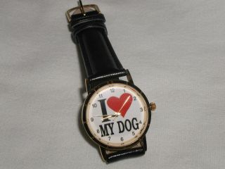 " I Love My Dog " Watch Christmas Gift For Dog Lovers Adult Size
