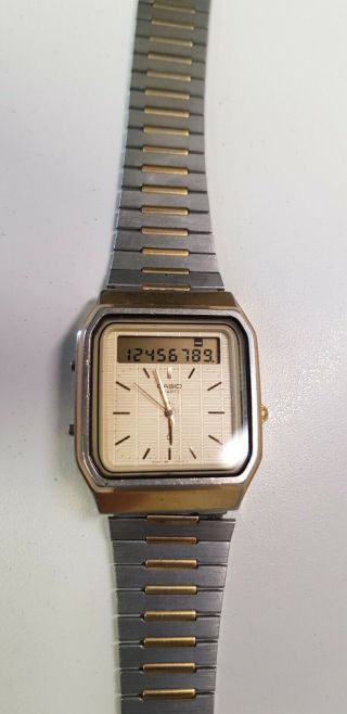 Vintage Casio Janus Touch Screen Calculator Watch At - 552 Made In Japan