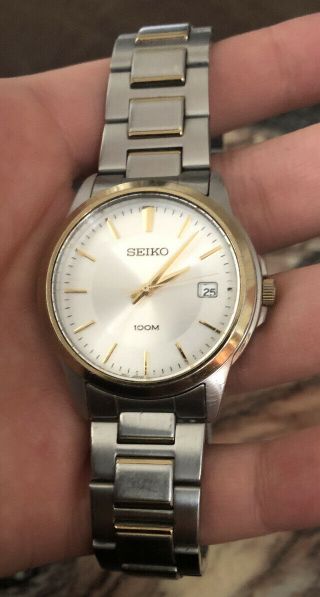 Seiko Watch Mens 100m Water Resistant