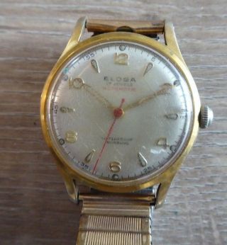 Quality Vintage Eloga Automatic 17 Jewels Gents Wristwatch //