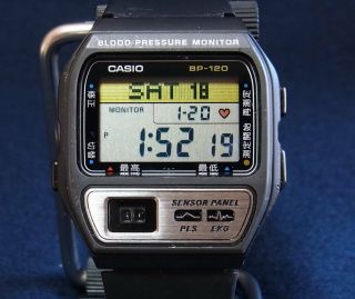 Rare Casio Vintage Bp - 120 Blood Pressure Monitor Module 1101 Sensor Panel 80s
