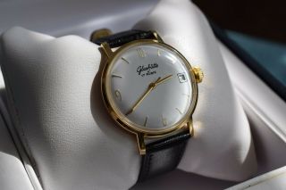 GOLD GUB Glashutte cal 69.  1 mechanical german wrist watch 2