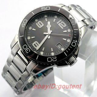 40mm Bliger Sterile Gray Dial Sapphire Glass Ceramic Bezel Automatic Mens Watch