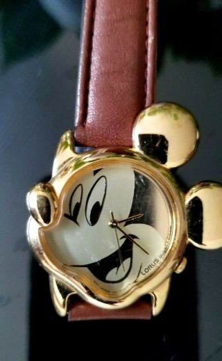 Vintage Lorus Mickey Mouse Face Analog Watch Rtq010 V401 - 5700