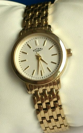 Rotary Ladies Gold Plated Bracelet Watch Lb30005/40