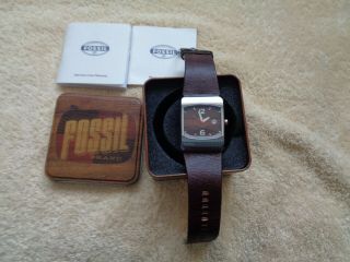 Authentic Fossil Gents Watch In Tin Water 50 Meters With Battery Just Fitted