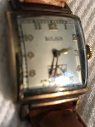 Vintage Bulova Wrist Watch For Men - Self Wind Running Watch.