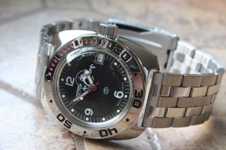 Russian Mechanical Automatic Wrist Watch Vostok Amphibian Diver 710634