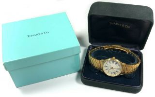 1996 Men’s 18k Gold Plated Tiffany’s & Co Portfolio Award Watch