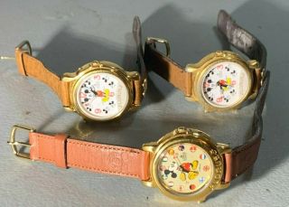 3x Unisex Lorus By Seiko Mickey Mouse Disney Musical Quartz Watches V421 0020