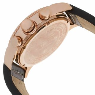 Invicta Specialty 1429 Men ' s 18K Rose Gold Plated Leather Chronograph Watch 46mm 2
