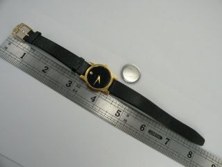 Ladies Movado Museum Swiss Made Quartz Wristwatch 87 A1 845 Or Band