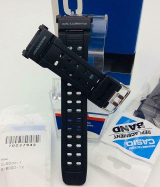 Casio Black Rubber Watch Band Strap For G - Shock Mudman G9000 G - 9000 - 1v