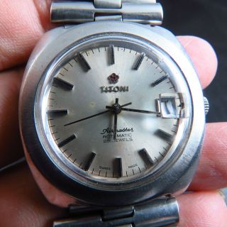 All Steel Swiss Made Titoni Airmaster Rotomatic Automatic Men Watch