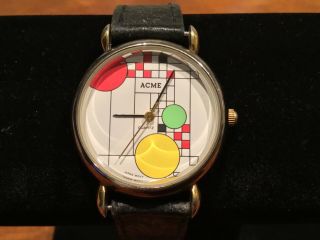 Acme Frank Lloyd Wright Inspired Watch W/new Battery