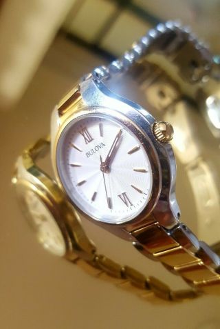 Bulova Ladies gold plated Quartz Dress Watch with GL30 miyota movement 2