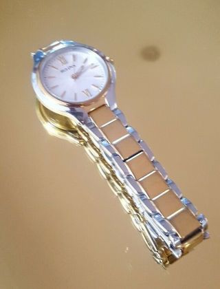 Bulova Ladies gold plated Quartz Dress Watch with GL30 miyota movement 3