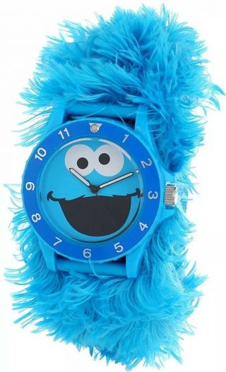 Rare Sesame Street Furry Cookie Monster Slap Watch Unique Gift Cool Kids