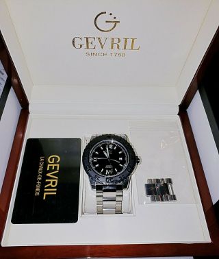 Gevril 3124B Men ' s Seacloud Swiss Automatic Diver Limited Edition Date Watch 2