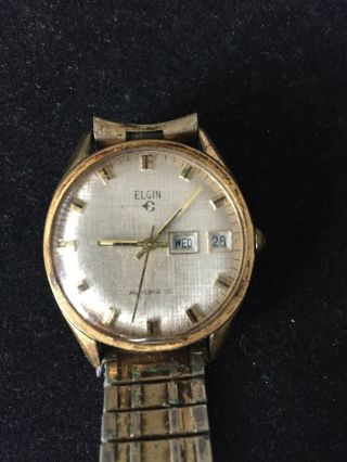 Vintage Elgin Gents Automatic Watch Runs