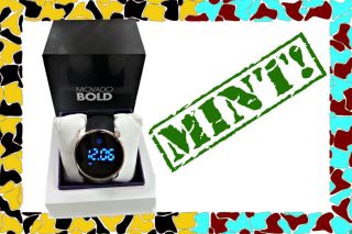 Movado Bold Touch Screen Digital Dual Time Black Silicone Mens Watch