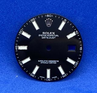 Rolex Datejust Dial 41mm Black With White Marker