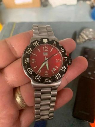 Tag Heuer Formula One Red Wac1113 Mens 40mm Watch