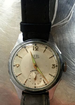 Vintage GlashÜtte Herrenarmbanduhr Uhr Mit Sekunde Gub Kaliber Getragender Zust