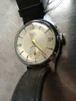 Vintage GLASHÜTTE Herrenarmbanduhr Uhr mit Sekunde GUB Kaliber getragender Zust 3