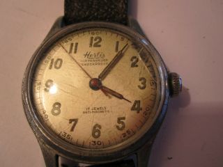 Herlis,  Old Vintage,  Mans Watch,  17 Jewels,  Incablock,  Hand Winding
