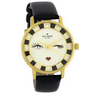 Kate Spade Metro - Wink Ladies Gold Tone Plated Crystal Quartz Watch Ksw1052