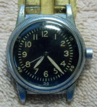 Vintage Wwii 1940s Military Waltham Type A - 11 Watch With Hacking