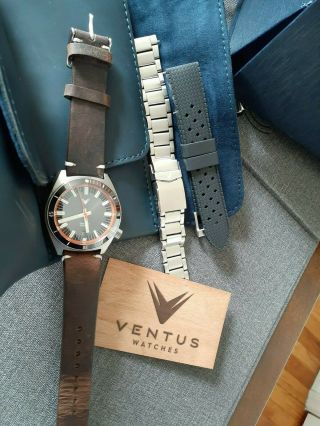 Ventus Northstar N - 1 Dive Watch - Automatic 40mm Black Dial Orange Accents