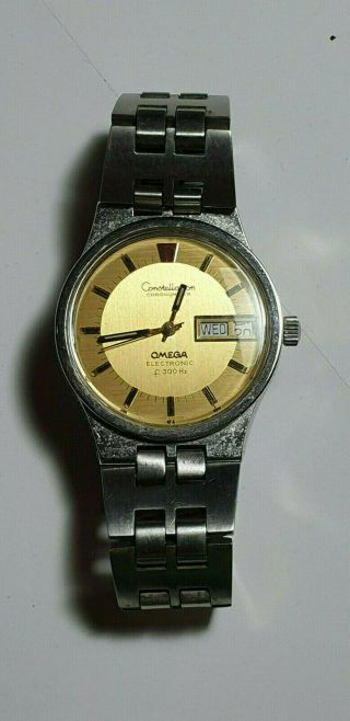 Omega Constellation Chronometer Electronic F300 Mens Watch (for Repair)
