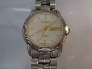 Tissot 1853 Mens Watch Day & Date Automatic White Dial Stainless Steel