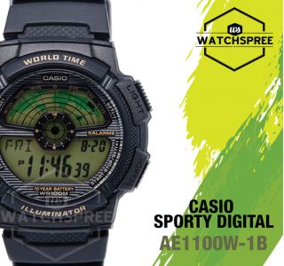 Casio Standard Digital Sporty Design Watch Ae1100w - 1b