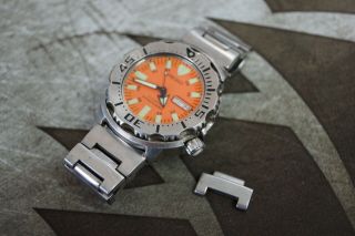 Seiko 7s26 Orange Monster Divers Watch Stainless Steel Automatic