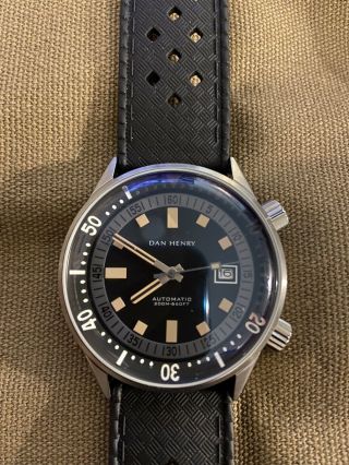 Worn Very Small Number Of Times Dan Henry 1970 Dive Watch.
