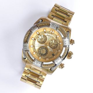 $1895 Gents Gold Dial Invicta 51mm Bolt Swiss Chronograph Quartz Watch 26992