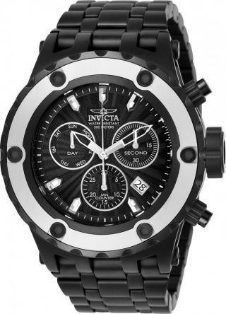 Mens Invicta 23925 Subaqua Swiss Chronograph Black Dial Steel Bracelet Watch