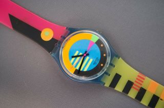 Swatch Gn102 Flumotion With Case From 1989