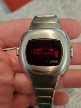 Vintage Pulsar P3 Led Digital Watch Stainless Steel Swiss